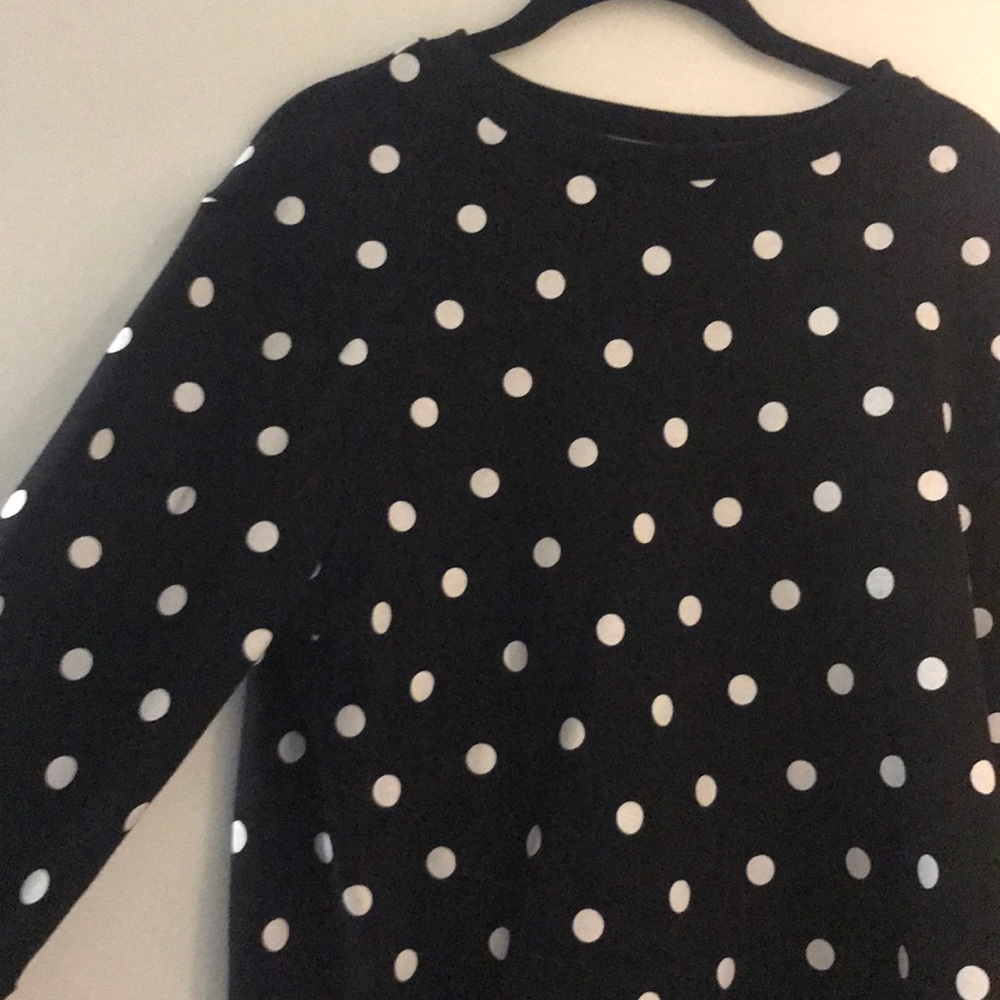 Unisex Black and White Polka Dot Sweatshirt
